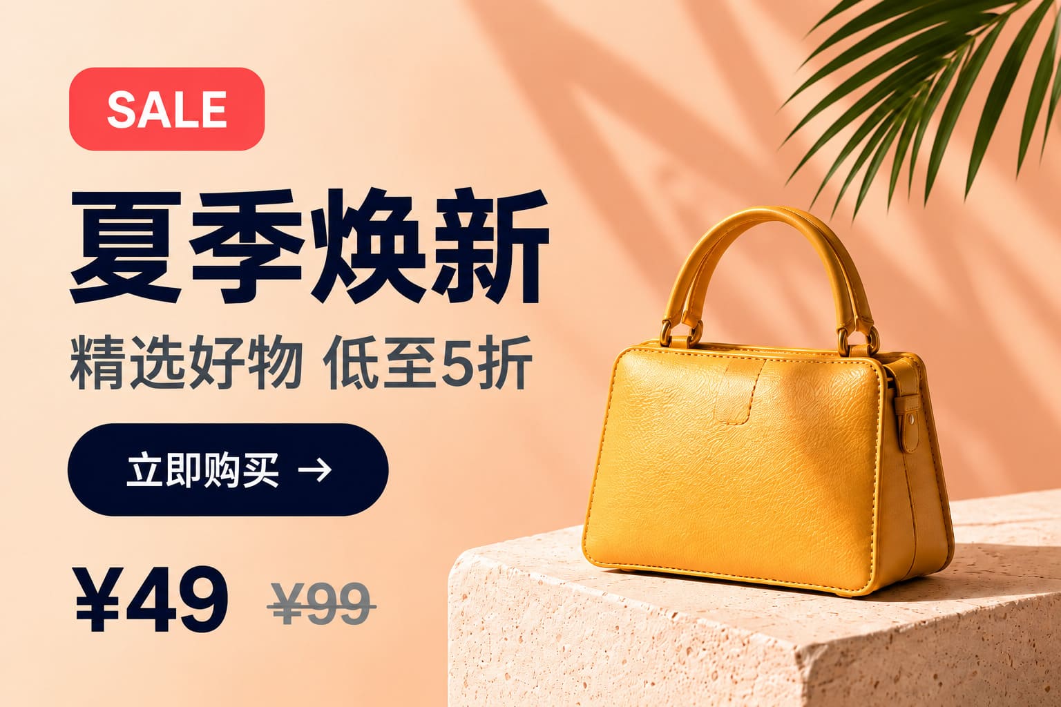 夏季焕新商品促销图渲染结果